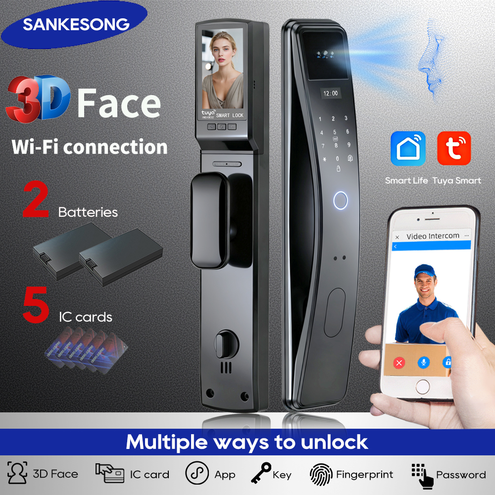 Wifi Doorbell Camera - SANKESONG Tuya Smart 3D Face Door