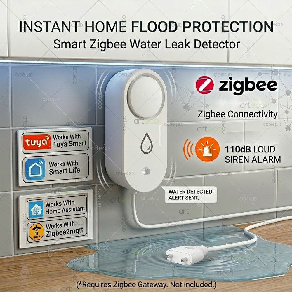 Smart Home Green - Zigbee Water Leak Detector Smart Home