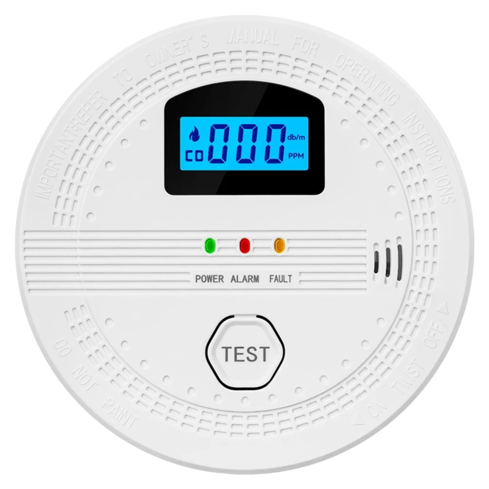 Smart Smoke Detector - LCD Digital Display 2 in 1