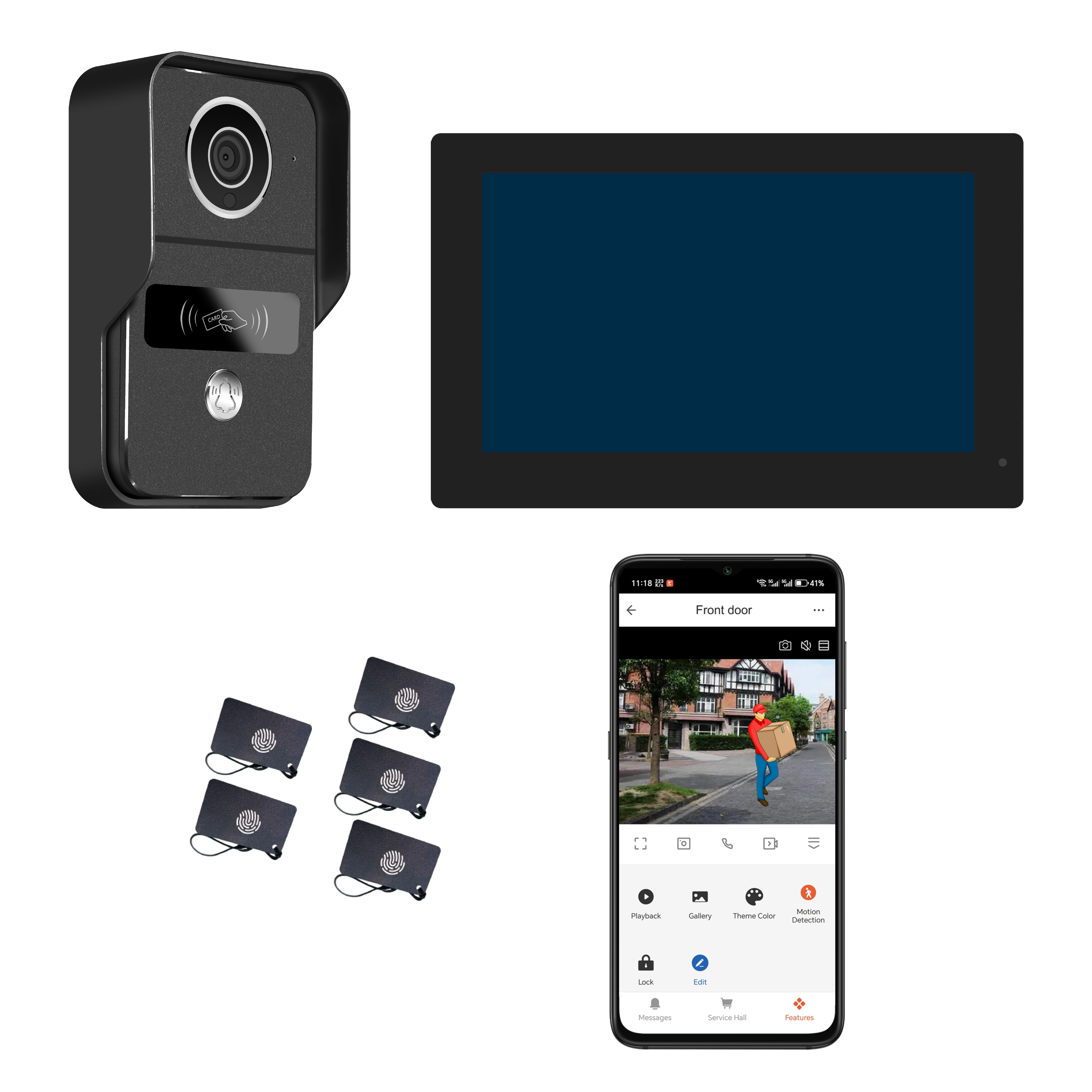 7Inch IPS Screen 2MP  Tuya APP - مراجعة Wifi Doorbell Camera وسعره