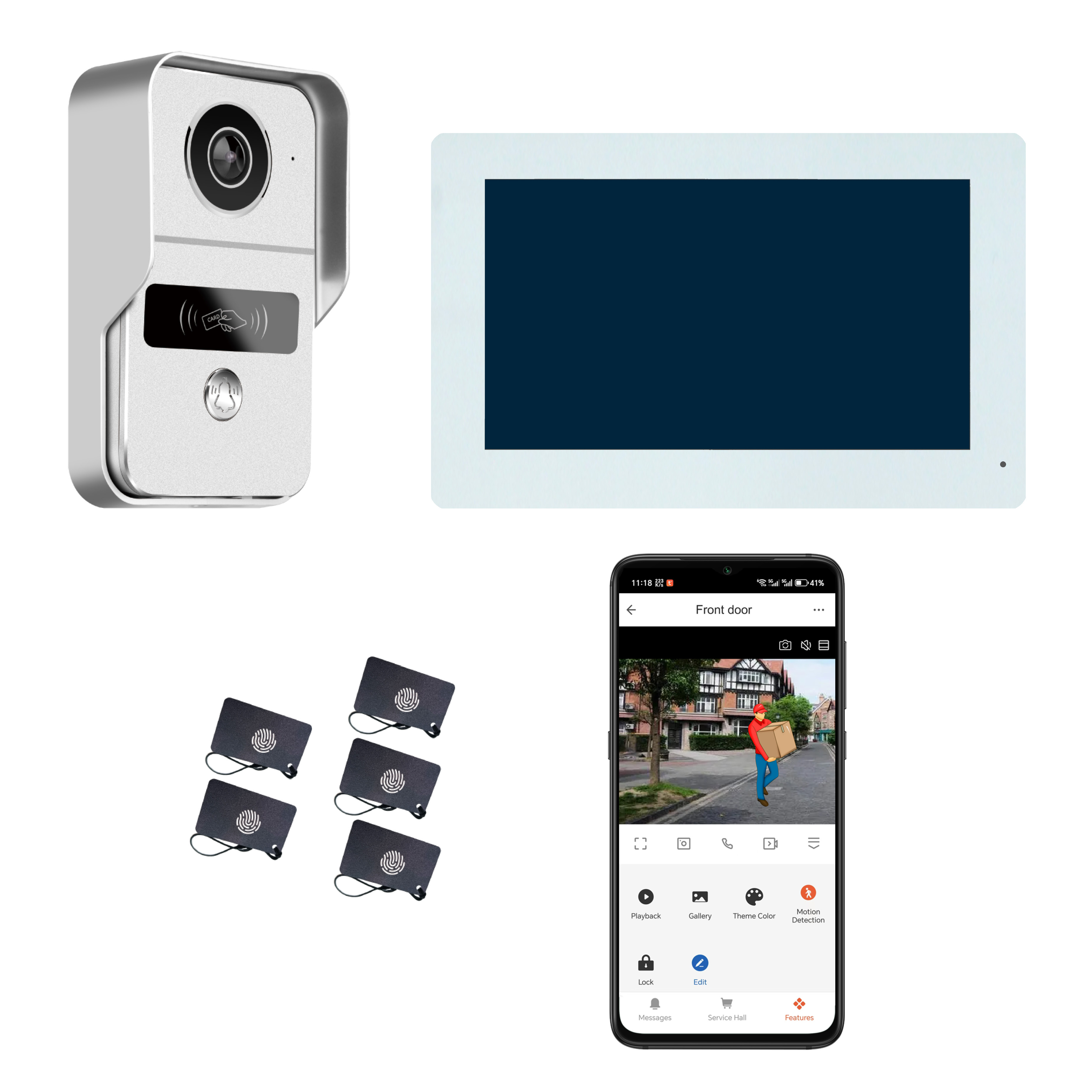 7Inch IPS Screen 2MP  Tuya APP - مراجعة Wifi Doorbell Camera وسعره
