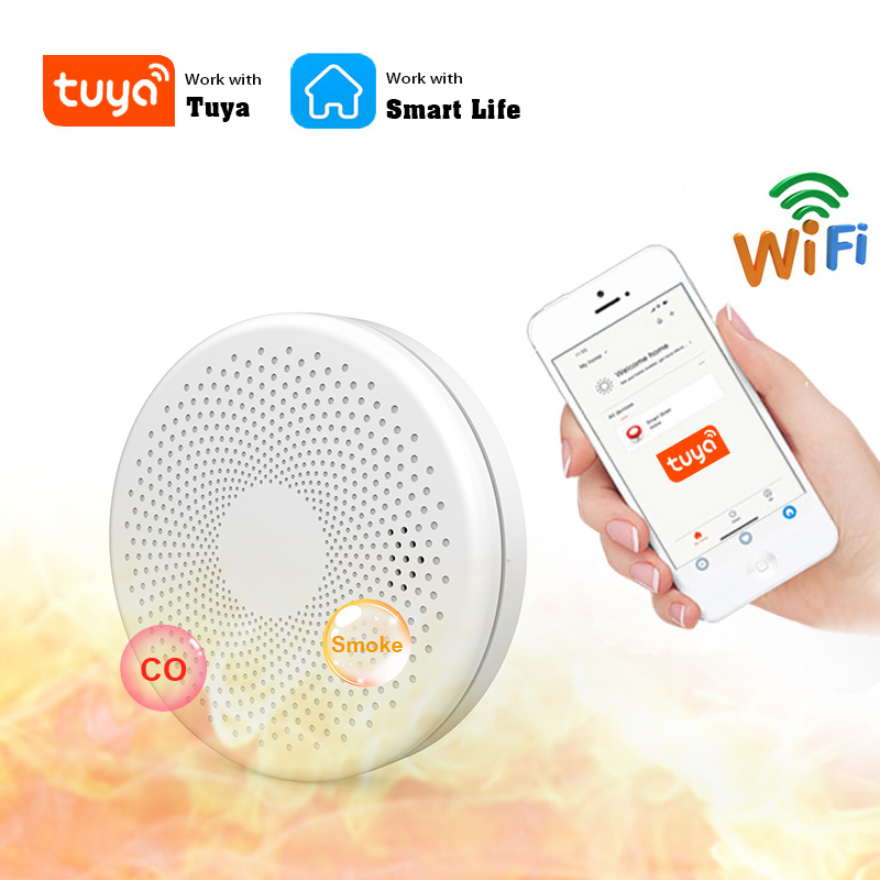 2 in 1 Version WiFi Tuya Smart - مراجعة Smart Smoke Detector وسعره
