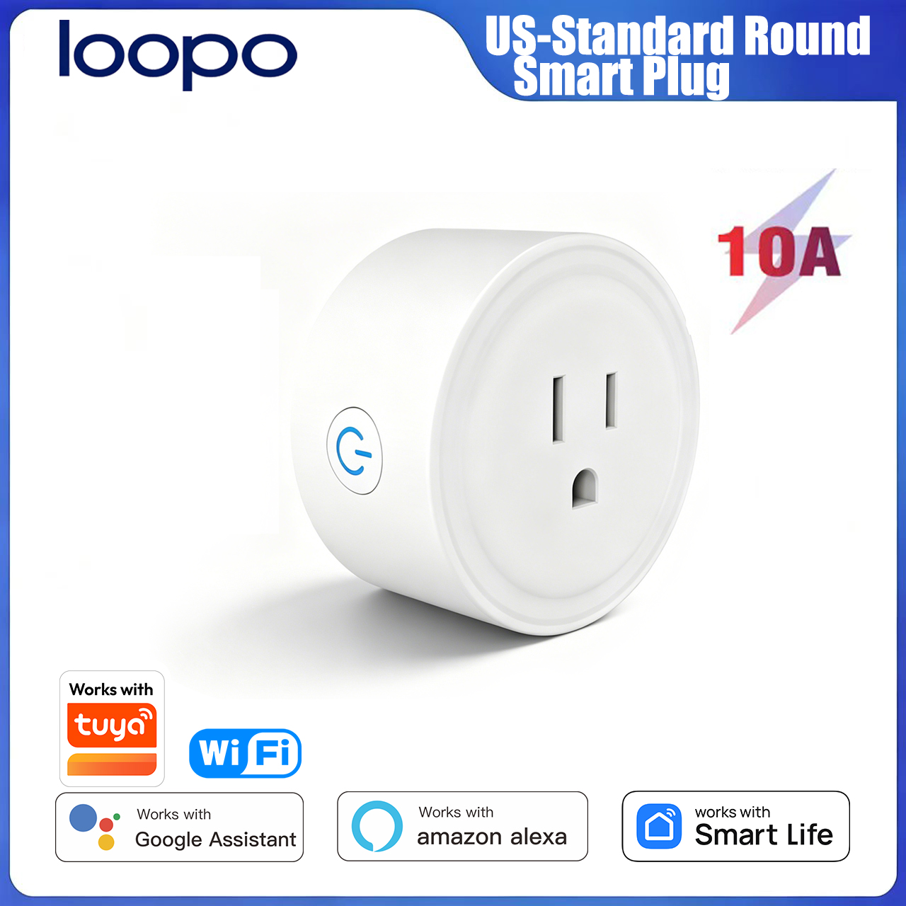 Tuya WiFi US Round 10A Smart P - مراجعة Smart Home Matter وسعره