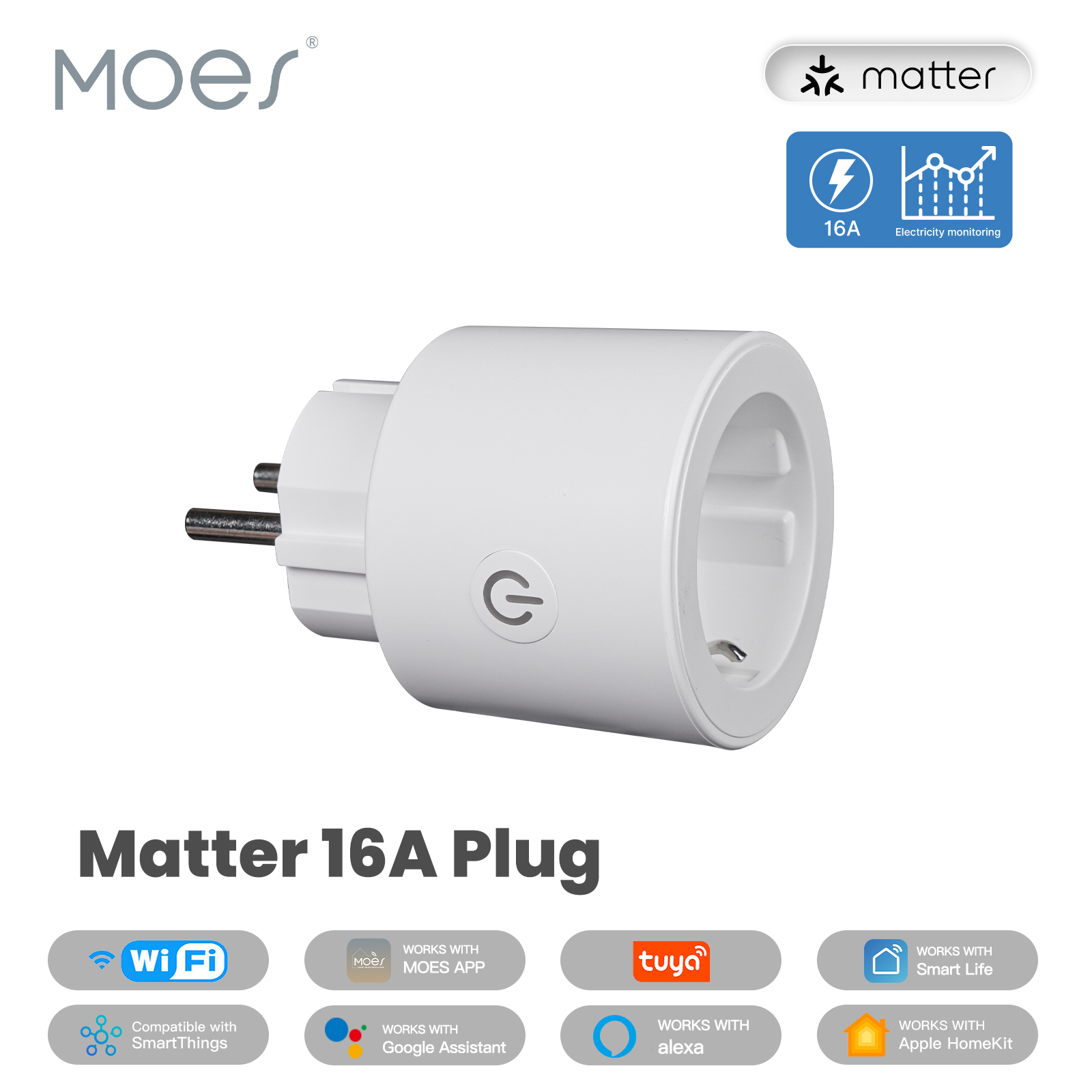 MOES Smart EU/US/UK Plug Matte - مراجعة Smart Home Apple وسعره