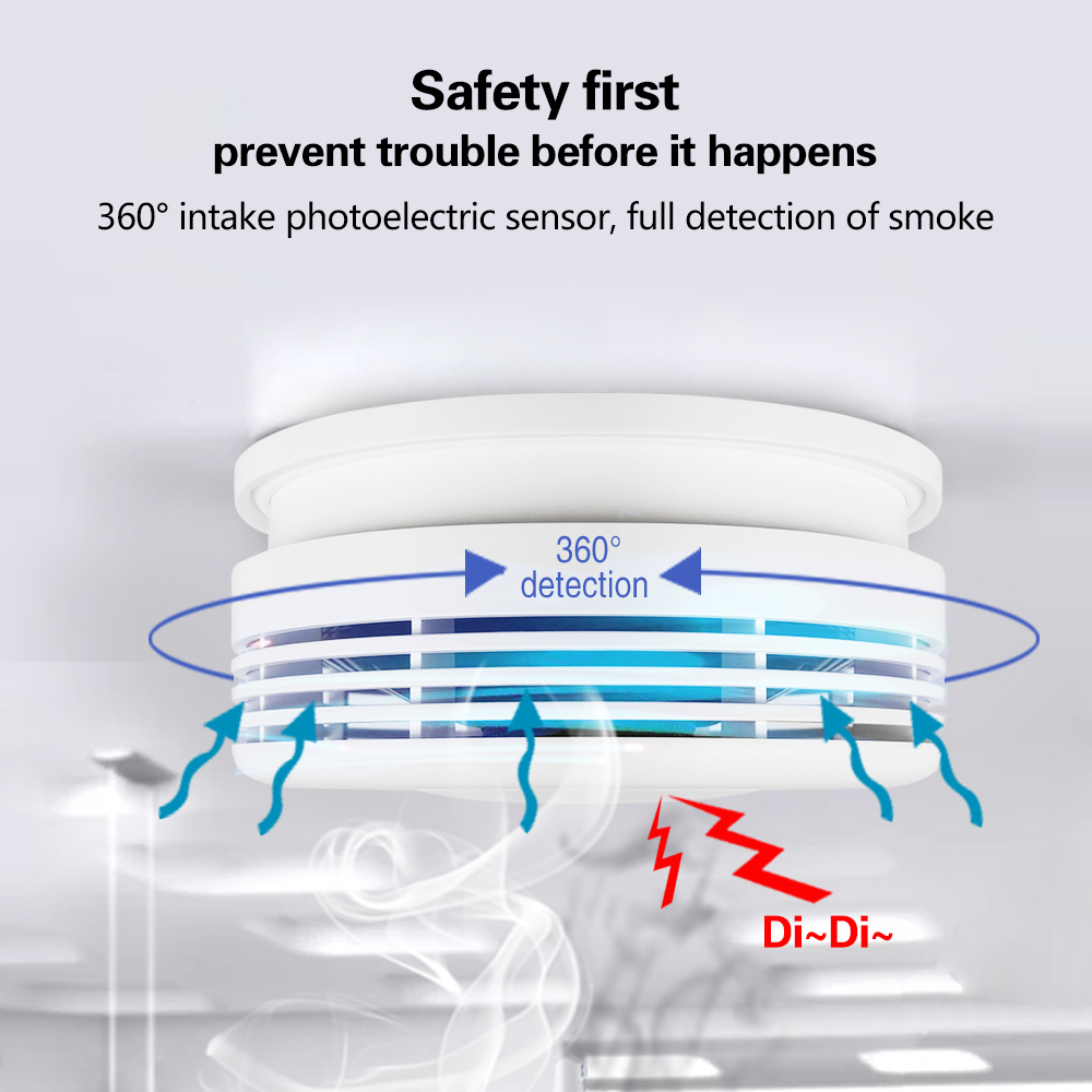 Independent 2.4G WiFi Smoke De - مراجعة Smart Smoke Detector وسعره