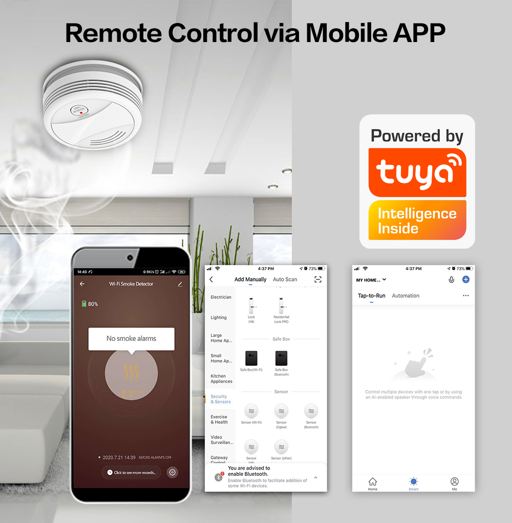 Independent 2.4G WiFi Smoke De - مراجعة Smart Smoke Detector وسعره