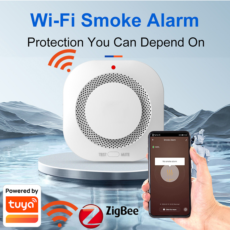 Tuya WiFi Zigbee Smoke Alarm – - مراجعة Smart Smoke Detector وسعره