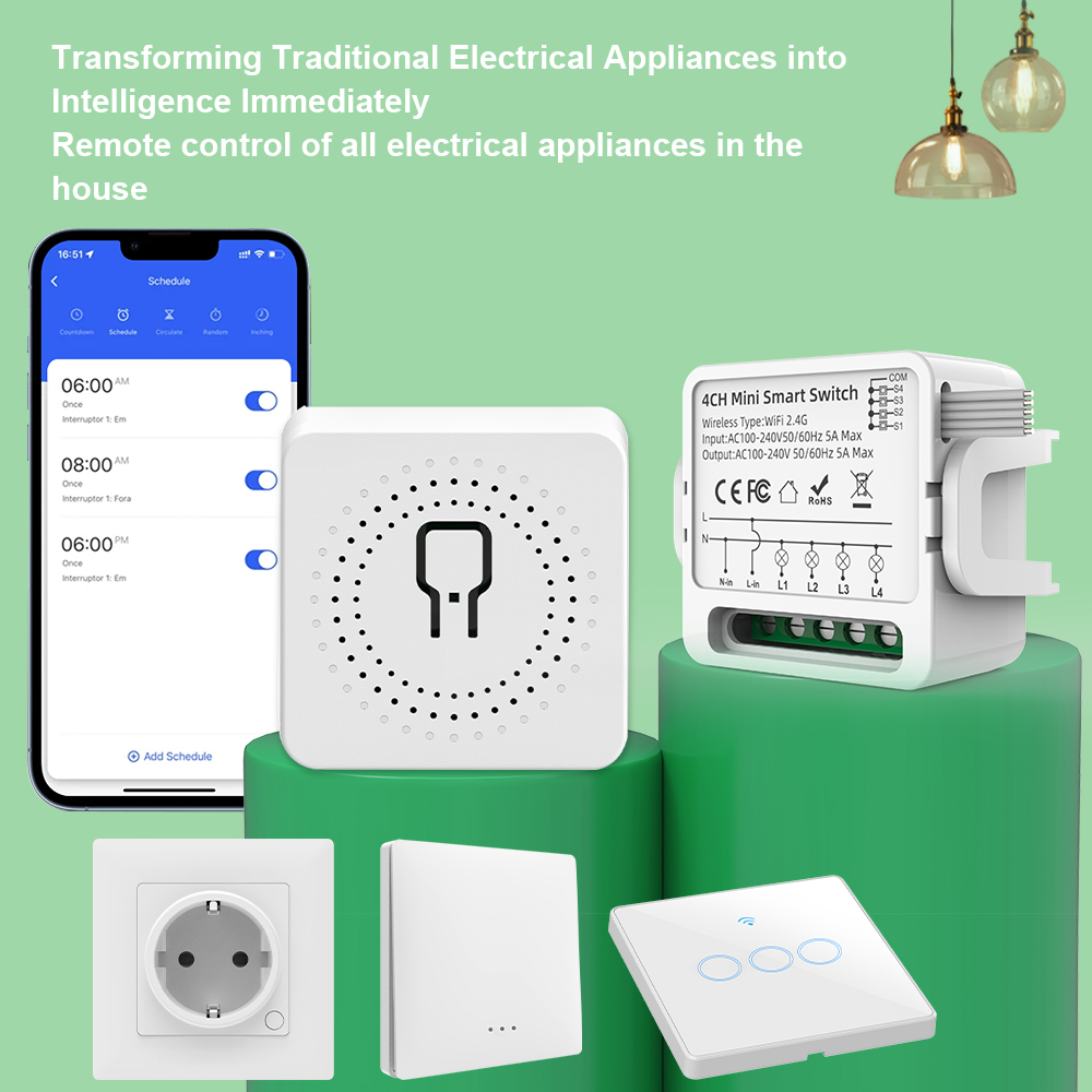 Tuya WiFi Smart Switch 1/2/3/4 - مراجعة Smart Home Matter وسعره
