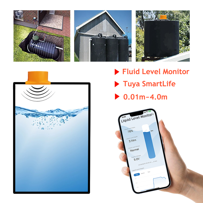 Tuya  APP Ultrasonic Water Tan - مراجعة Smart Home Water Level Sensor وسعره