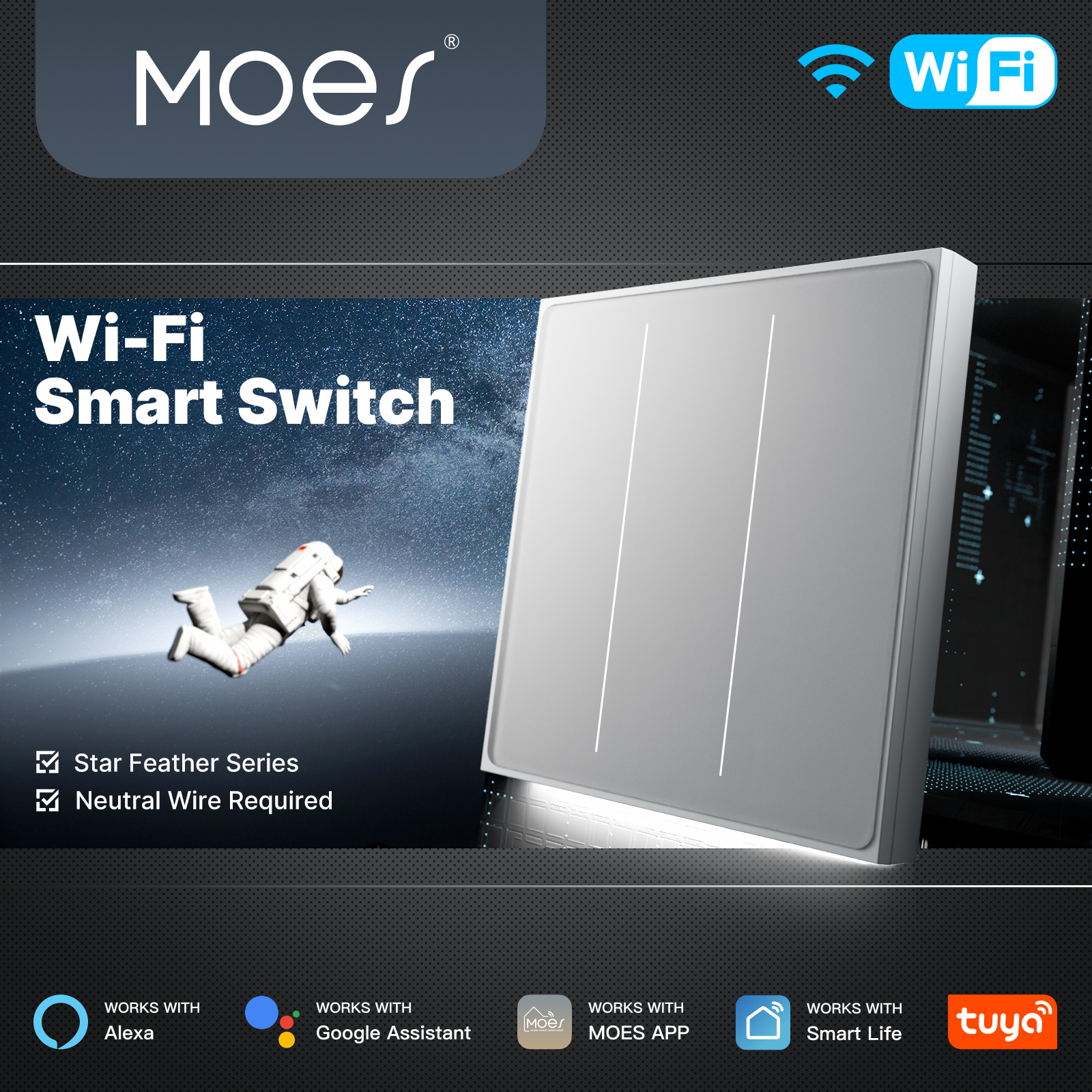 MOES Tuya WiFi Smart Star Feat - مراجعة Smart Home Matter وسعره