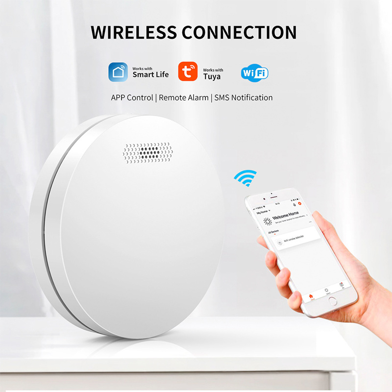 Tuya WiFi Detection Audible an - مراجعة Smart Smoke Detector وسعره
