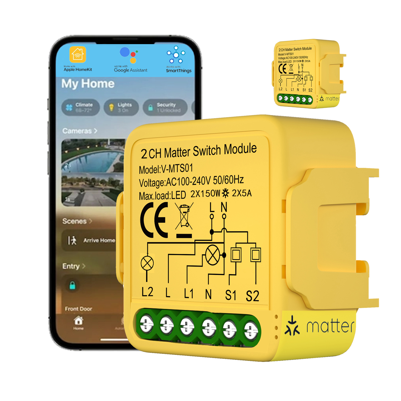 Matter Smart Switch Module WIF - مراجعة Smart Home Matter وسعره