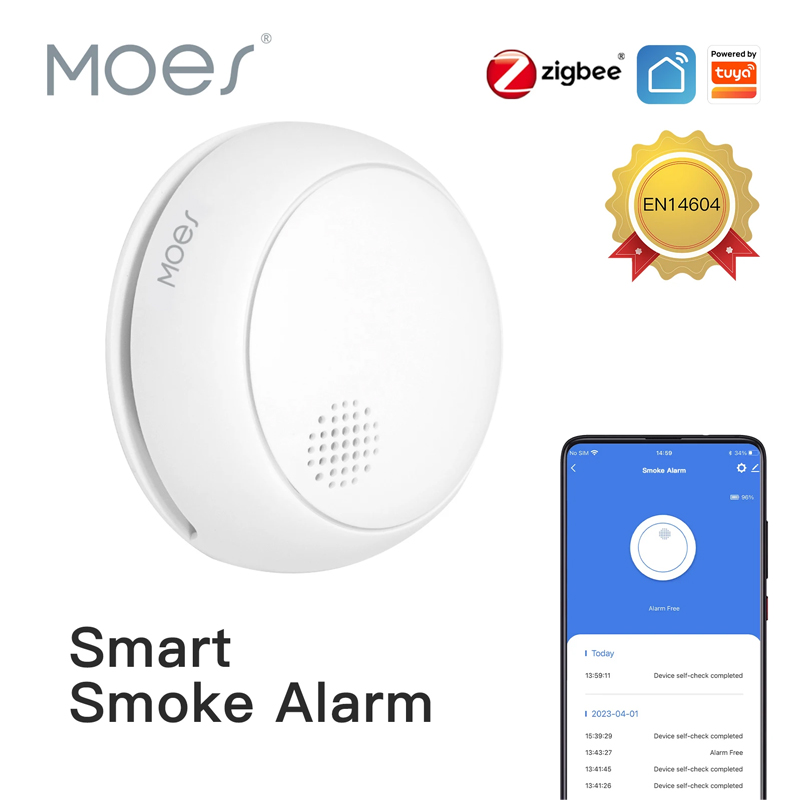 MOES ZigBee Smart Wireless Smo - مراجعة Smart Smoke Detector وسعره