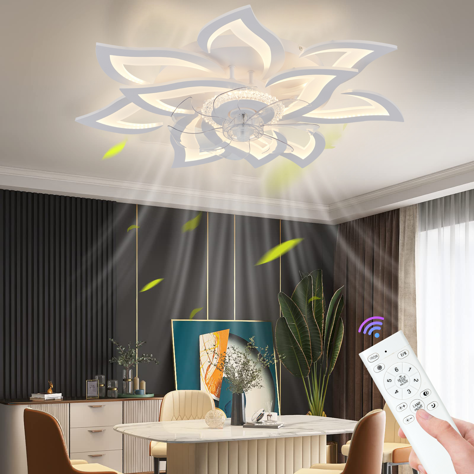 Lotus Led Ceiling Fan with Sma - مراجعة Smart Home Ventilation وسعره