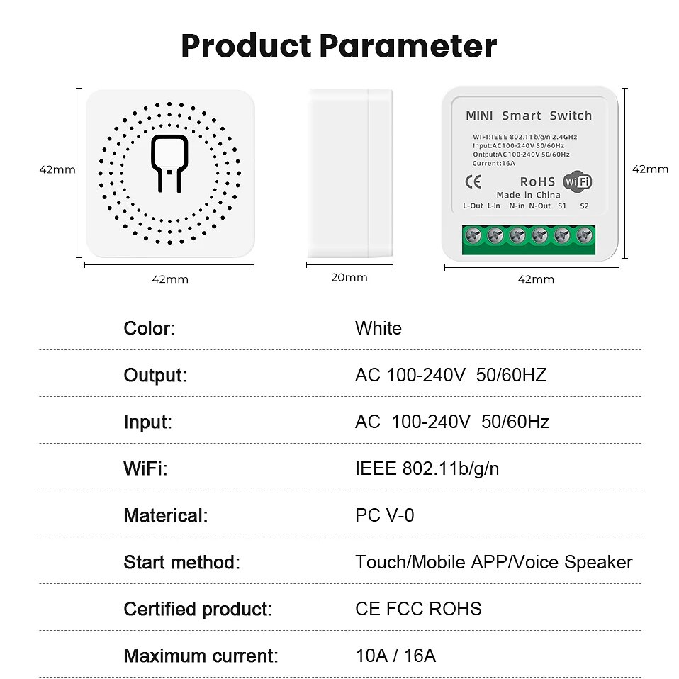 Tuya Mini 16A WiFi Switch Smar - مراجعة Smart Home Simple وسعره