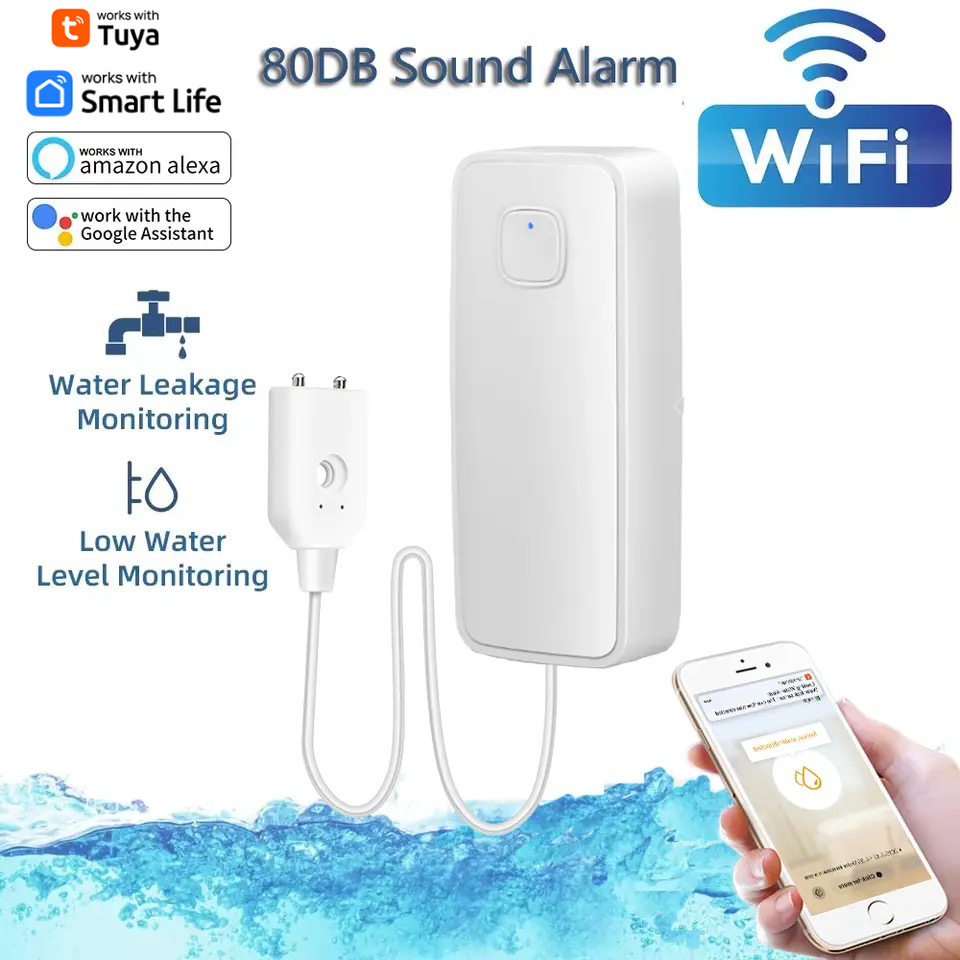 Tuya WiFi Smart Water Leak Sen - مراجعة Smart Home Water Level Sensor وسعره