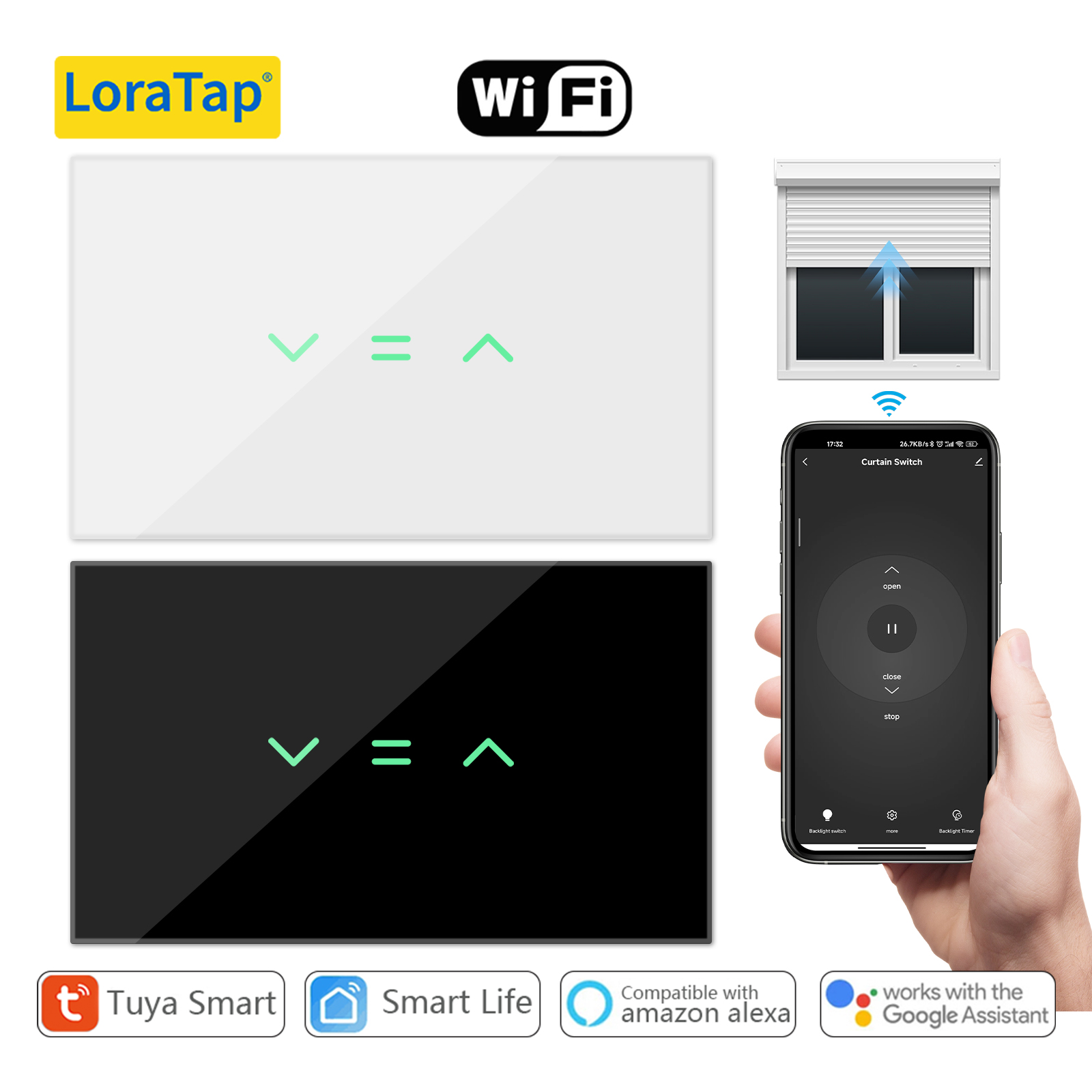 LoraTap US Curtain Blinds Roll - مراجعة Universal Remote Smart Home وسعره