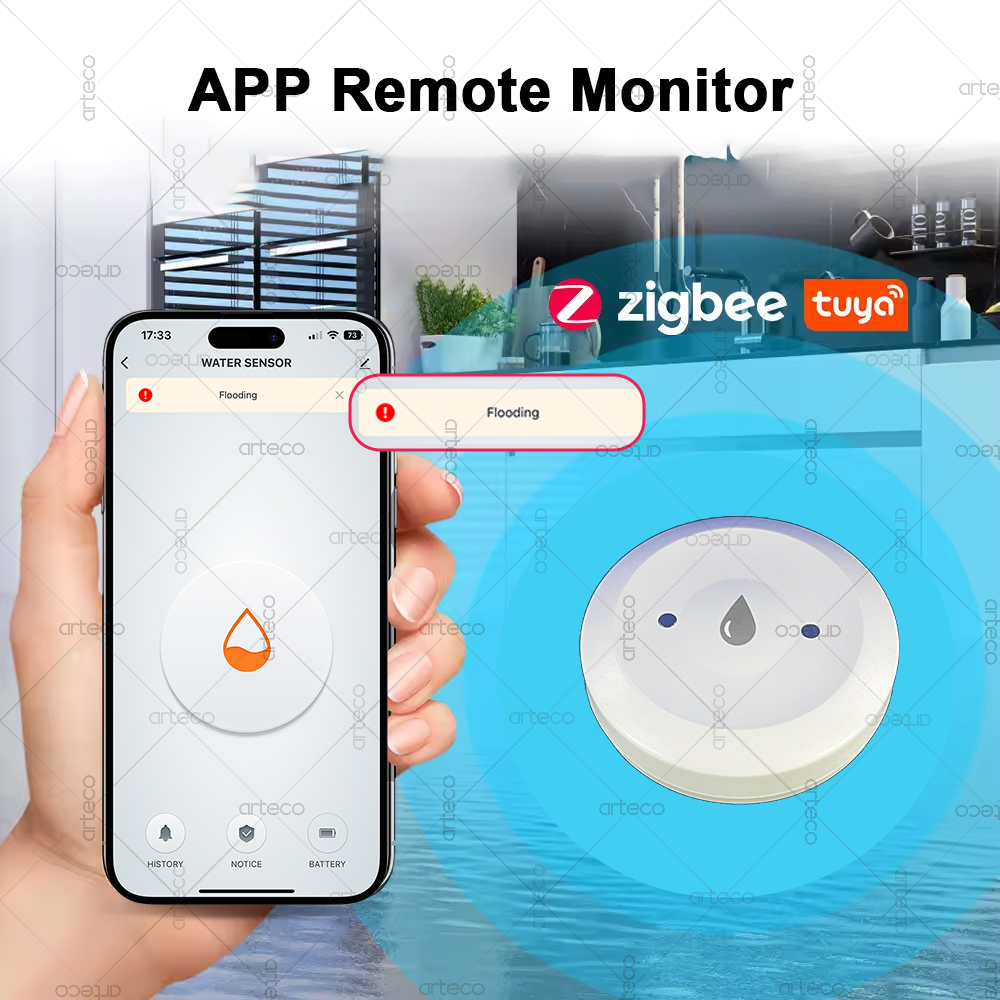 Tuya Smart Zigbee Water Sensor - مراجعة Smart Home Setup وسعره