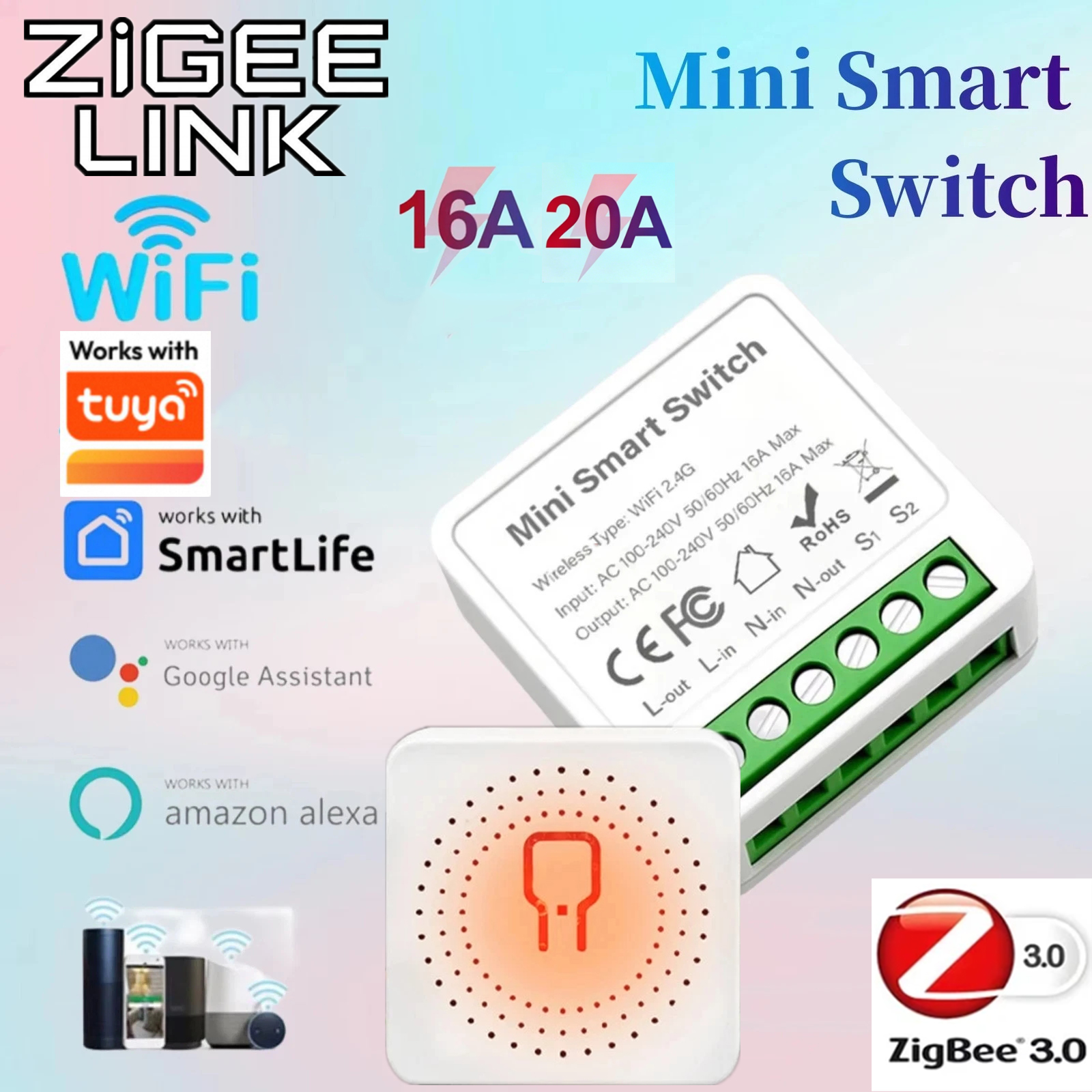 For Tuya Mini Smart WiFi Switc - مراجعة Smart Home Matter وسعره