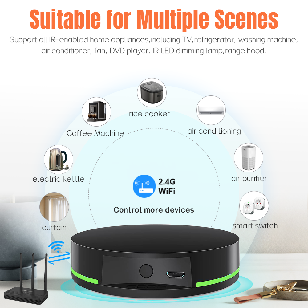 VBU Tuya WiFi IR Remote Contro - مراجعة Universal Remote Smart Home وسعره