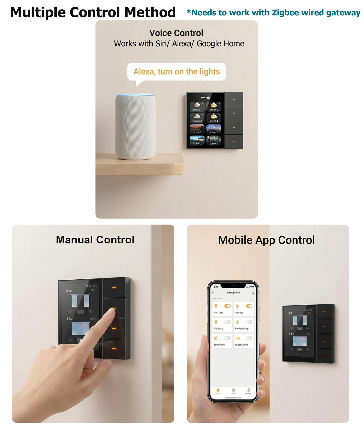 F3-pro Tuya Smart Panel ZigBee - مراجعة Smart Home Devices وسعره