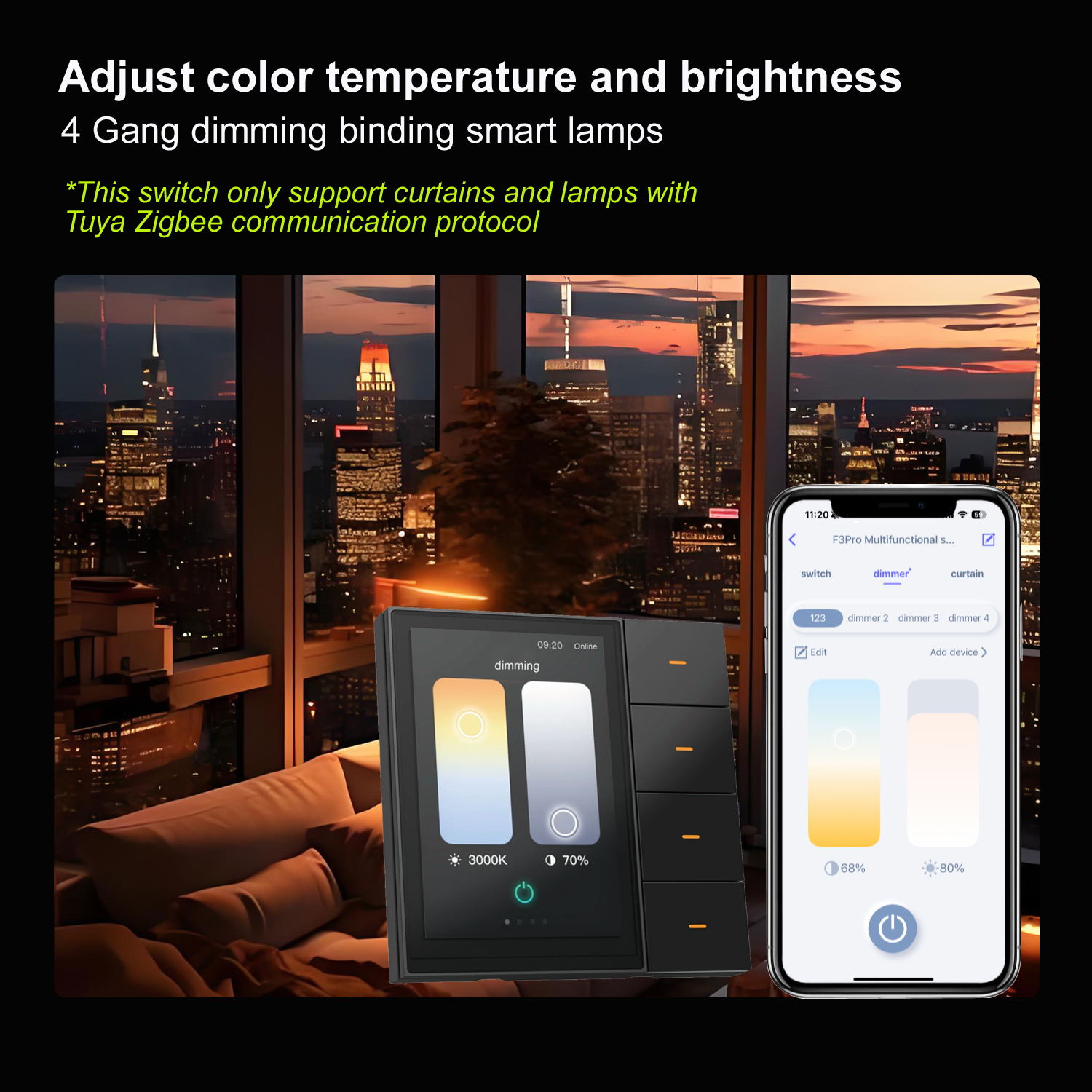 F3-pro Tuya Smart Panel ZigBee - مراجعة Smart Home Devices وسعره