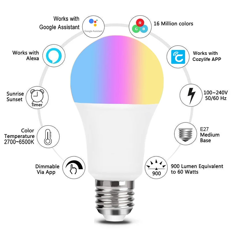9W WiFi Homekit Light Lamp E27 - مراجعة Smart Home Apple وسعره