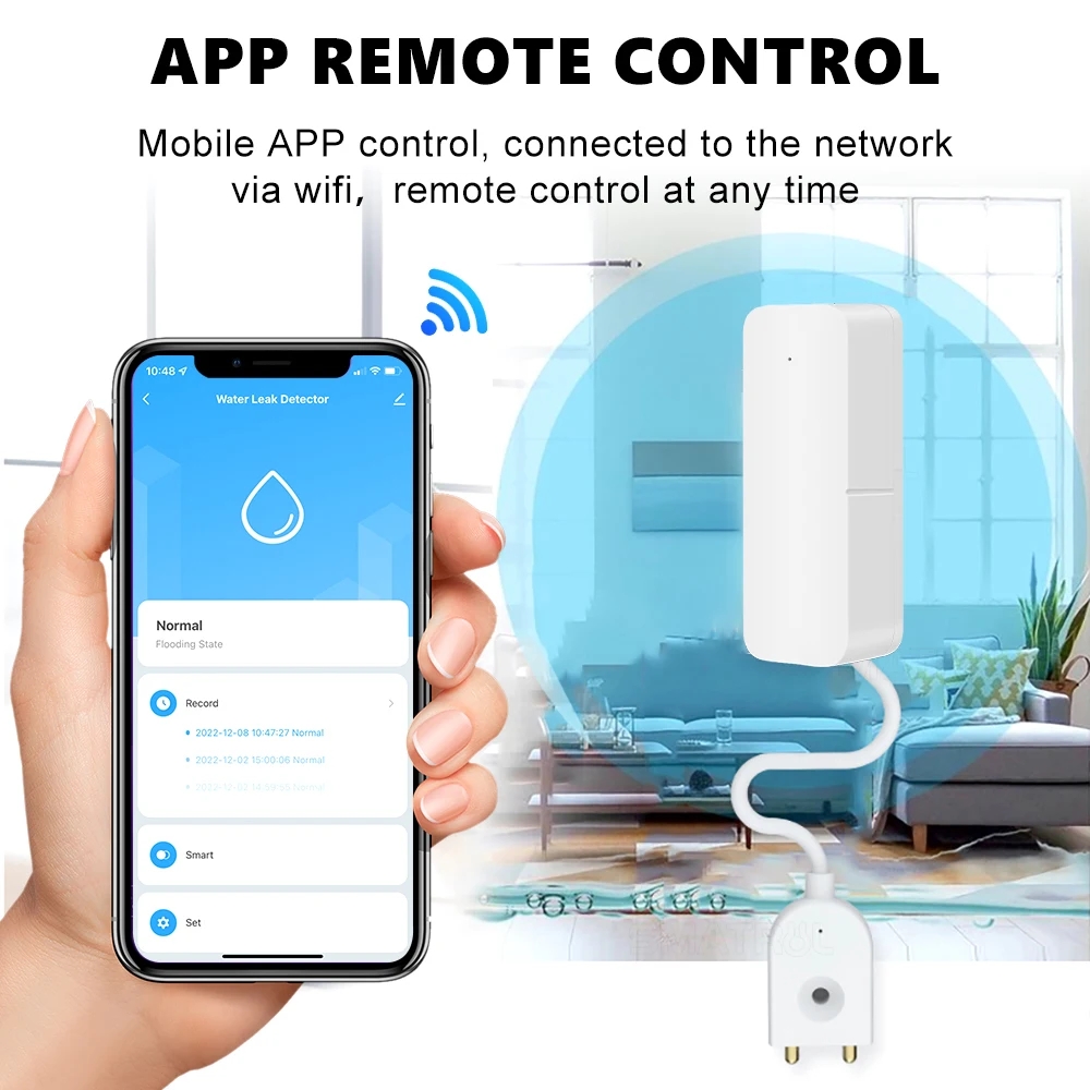 Tuya WiFi Smart Water Leak Sen - مراجعة Smart Home Water Level Sensor وسعره