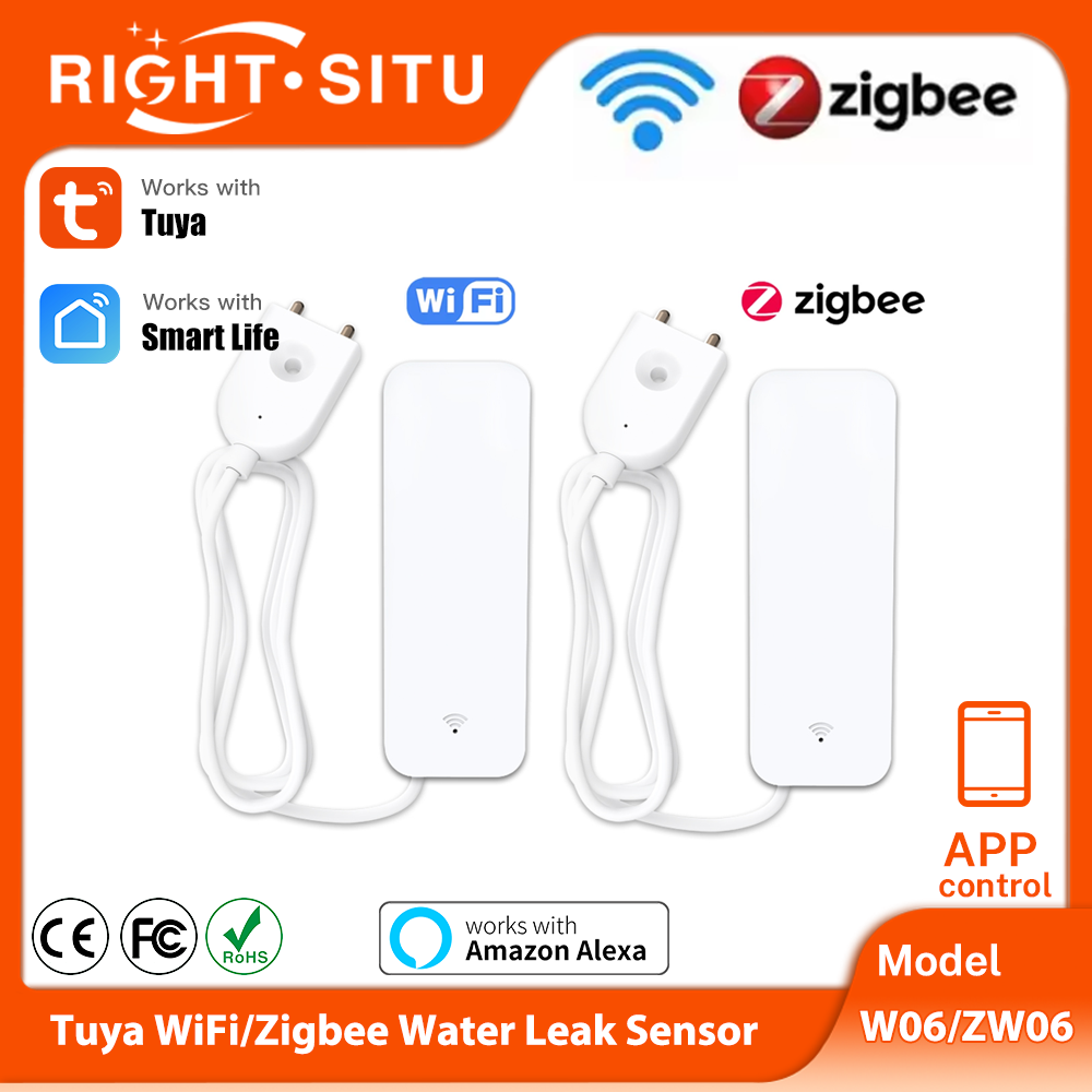 Tuya WiFi Zigbee Water Sensor  - مراجعة Smart Home Green وسعره
