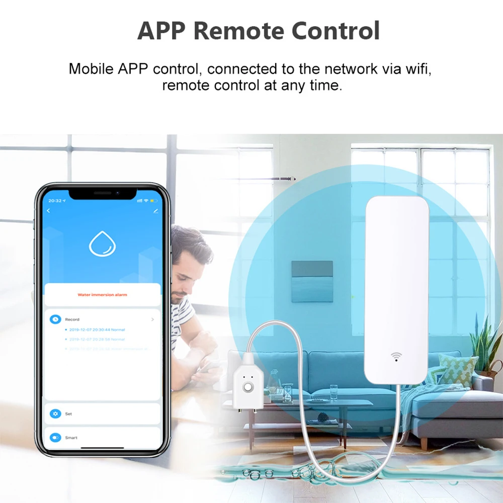 Tuya WiFi Zigbee Water Sensor  - مراجعة Smart Home Green وسعره