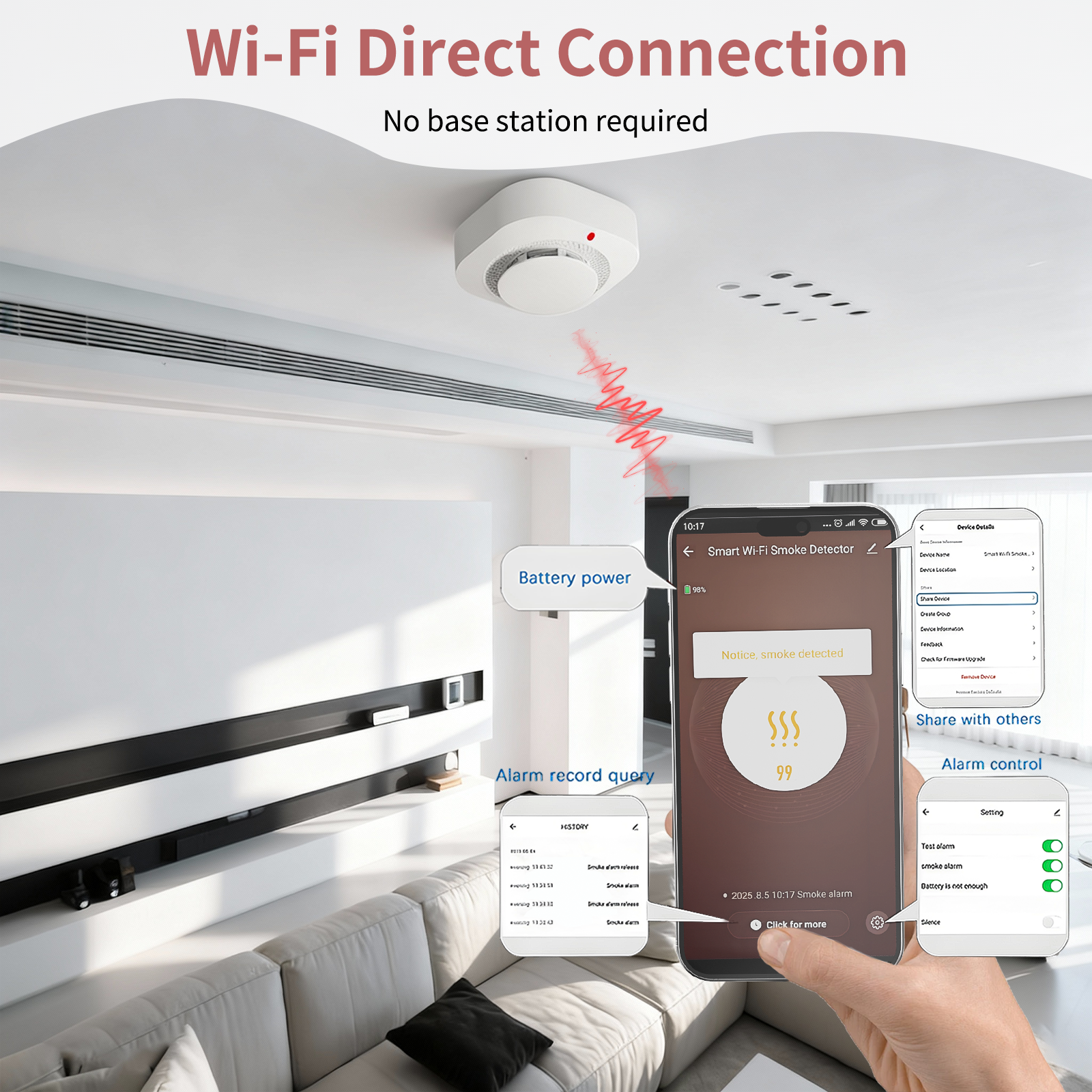 Tuya WiFi Photoelectric Smoke  - مراجعة Smart Smoke Detector وسعره