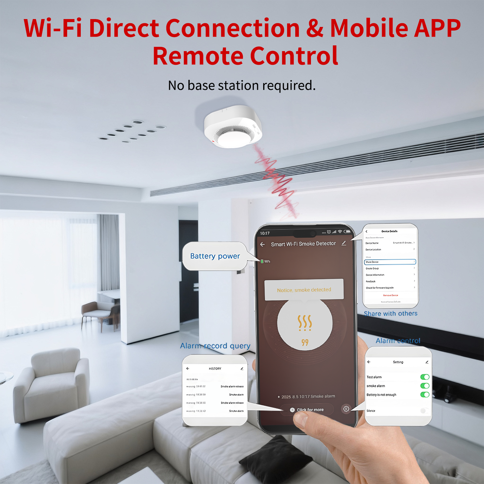 Tuya WiFi Photoelectric Smoke  - مراجعة Smart Smoke Detector وسعره