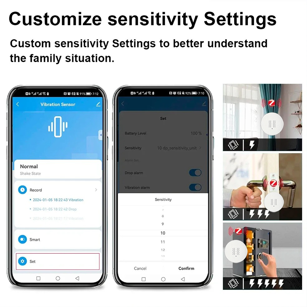 Tuya ZigBee Smart Vibration &  - مراجعة Smart Home Setup وسعره