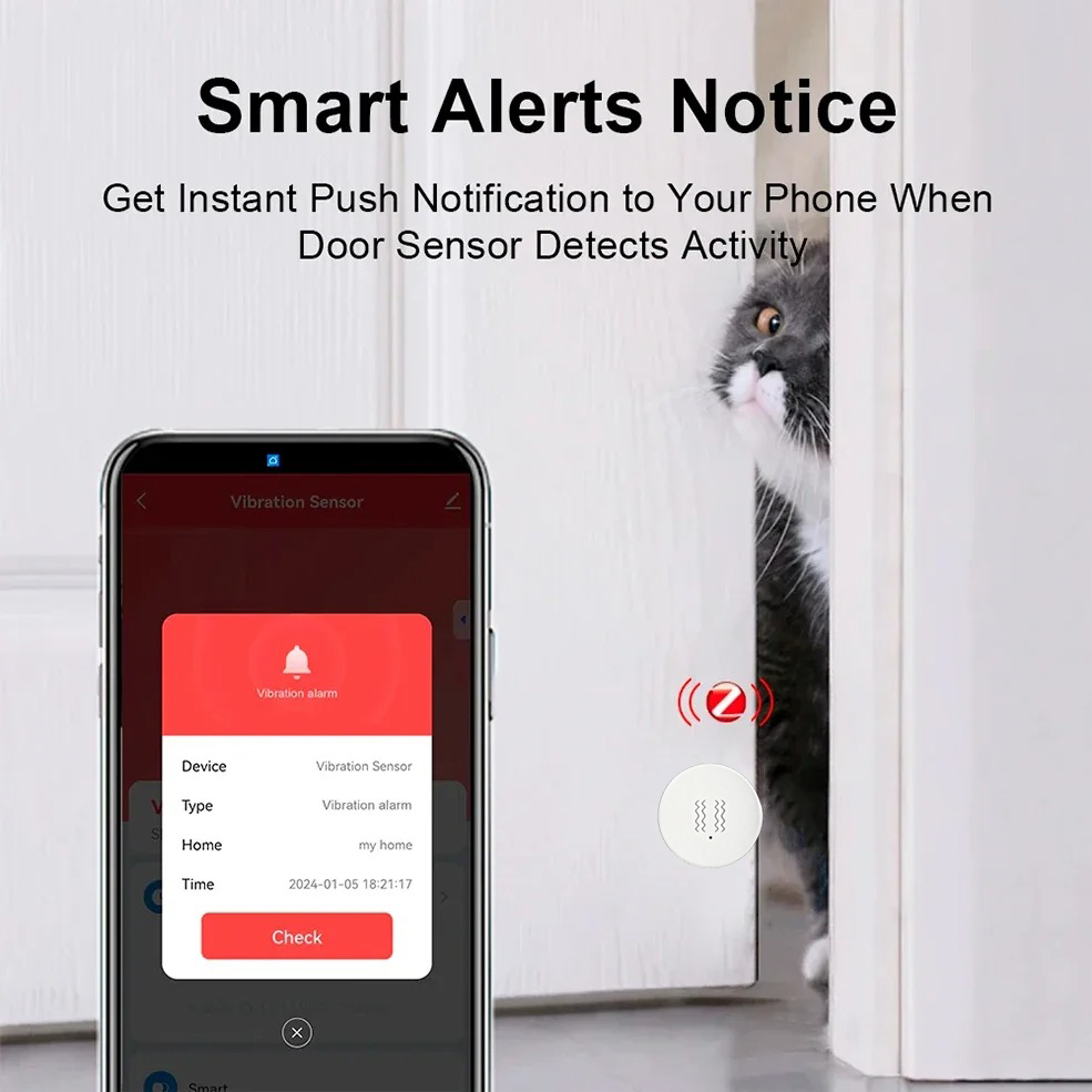 Tuya ZigBee Smart Vibration &  - مراجعة Smart Home Setup وسعره