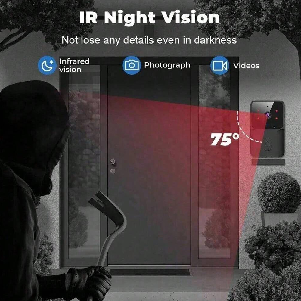 Smart WiFi Wireless doorbell I - مراجعة Smart Home Video Doorbell Installation وسعره
