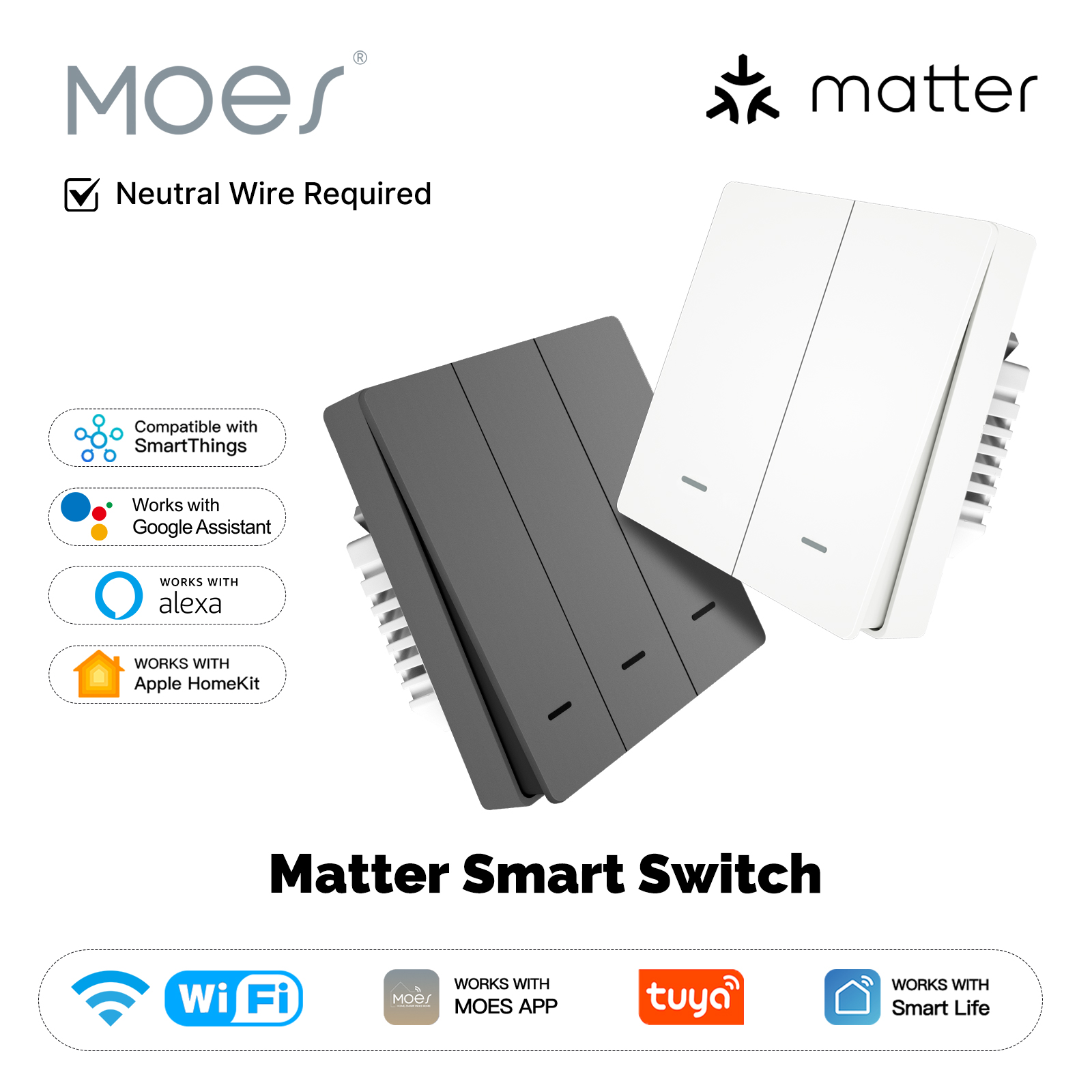 MOES Matter Tuya WiFi Smart Li - مراجعة Smart Home Matter وسعره