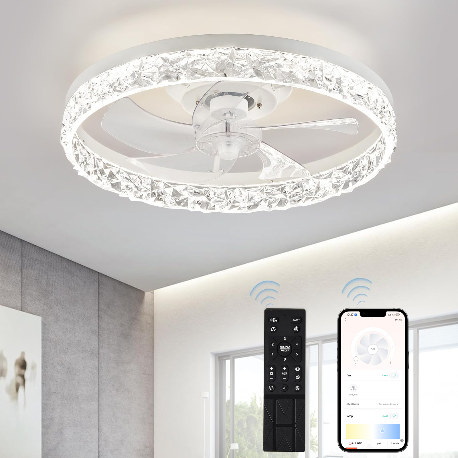 Modern LED Ceiling Fan Lmap Re - مراجعة Smart Home Ventilation وسعره