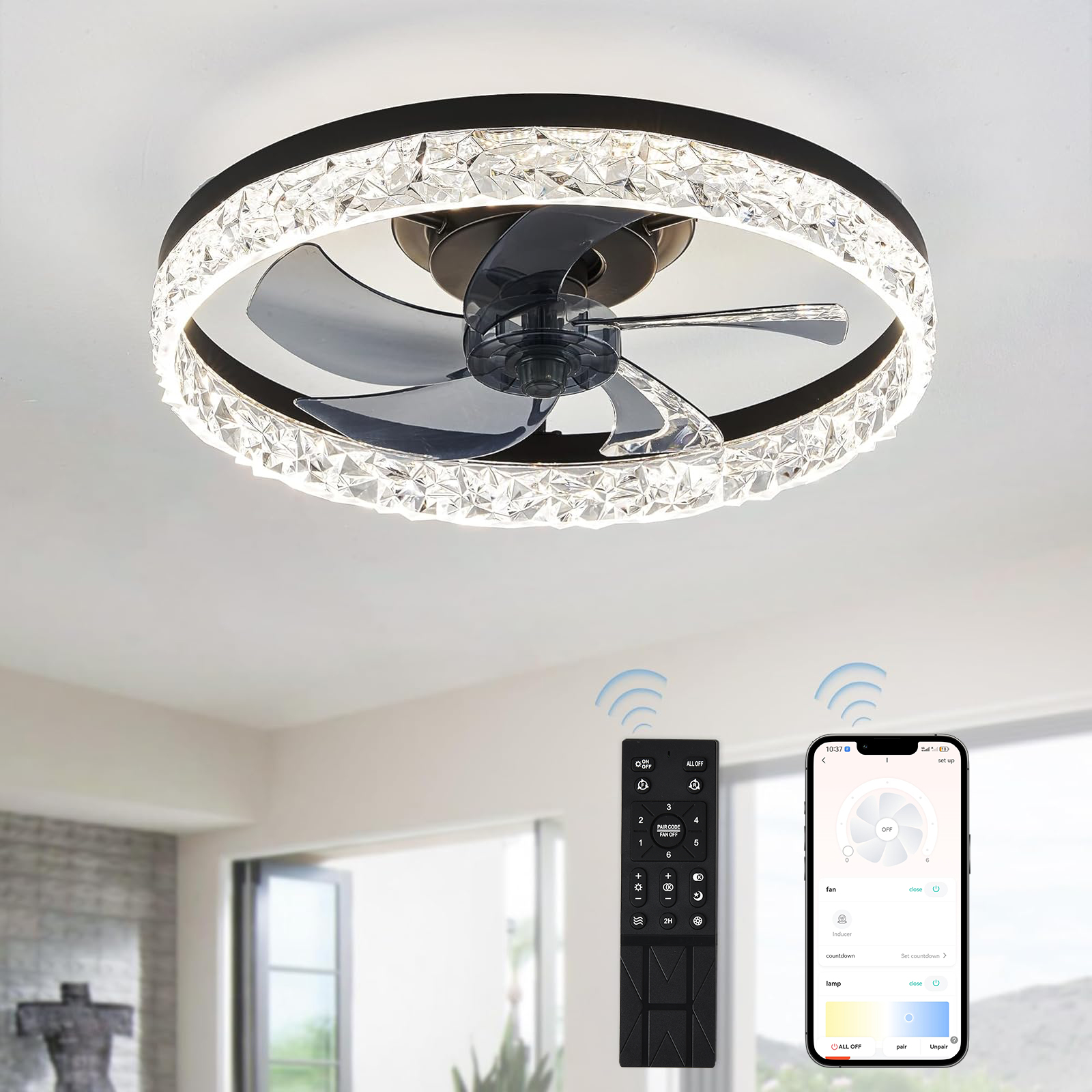 Modern LED Ceiling Fan Lmap Re - مراجعة Smart Home Ventilation وسعره