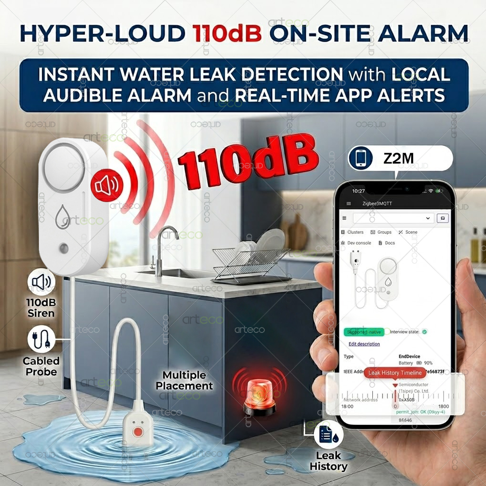 Zigbee Water Leak Detector Sma - مراجعة Smart Home Green وسعره