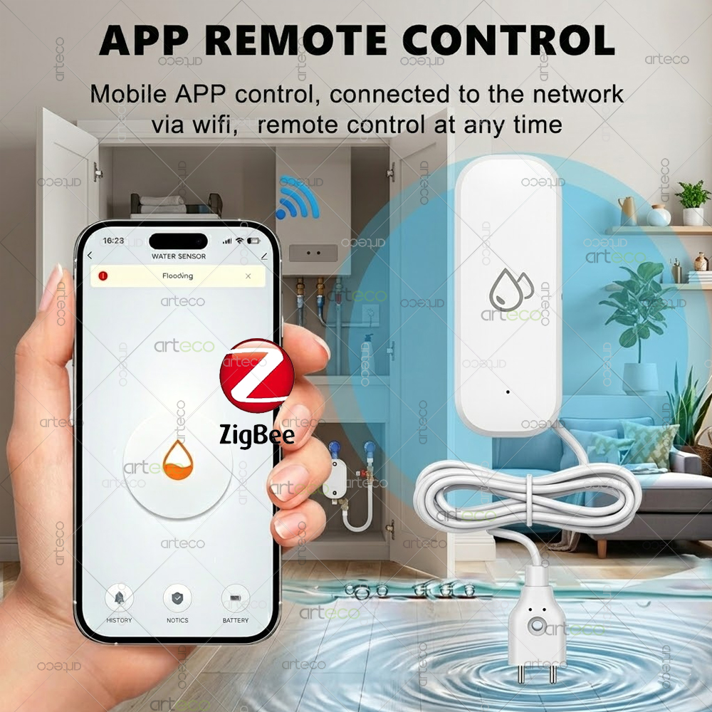 Zigbee Water Leak Detector Sma - مراجعة Smart Home Green وسعره