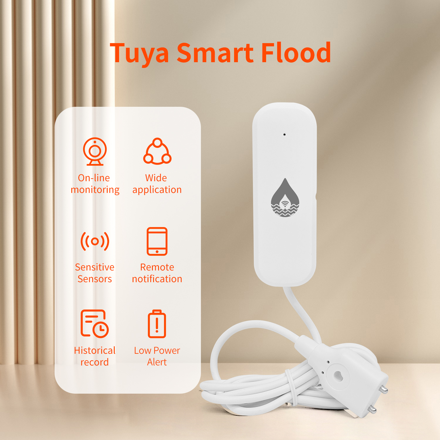YFK Tuya WiFi Water Leakage Se - مراجعة Smart Home Green وسعره