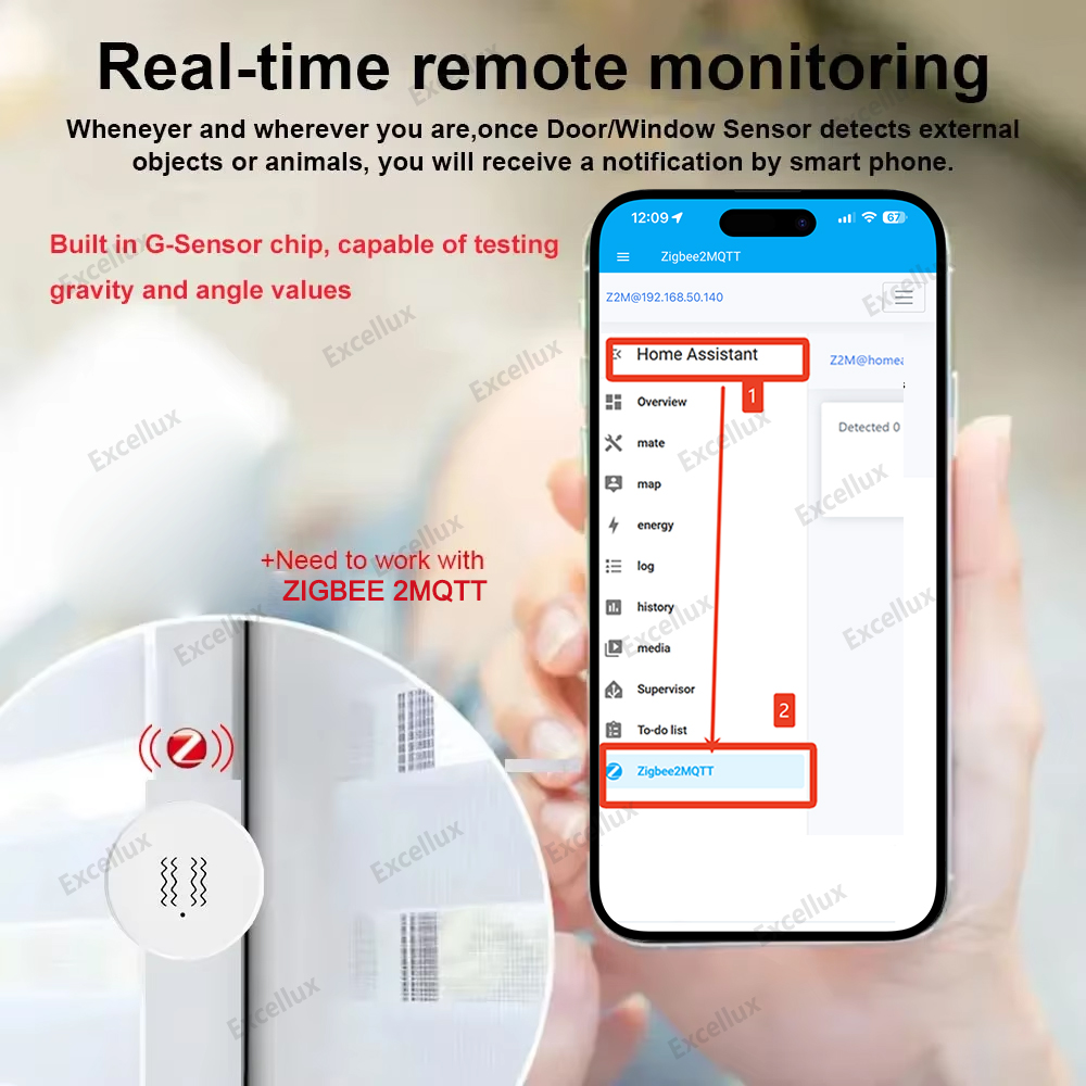 Zigbee 3.0 Smart Vibration Sen - مراجعة Smart Home Setup وسعره