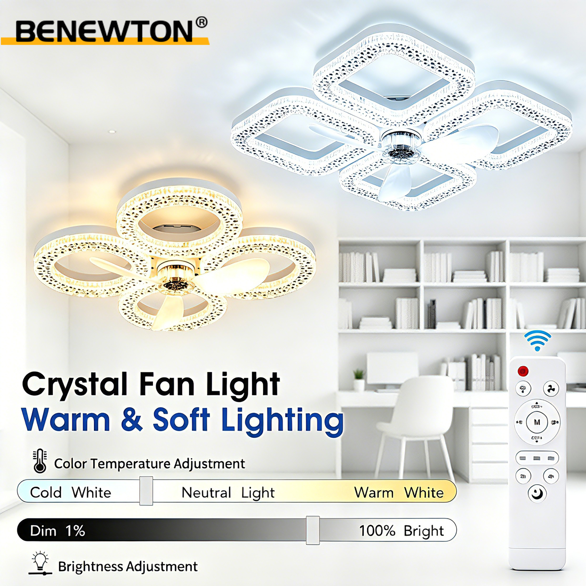 Modern Ceiling Fan with Light  - مراجعة Smart Home Ventilation وسعره