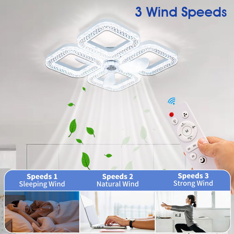 Modern Ceiling Fan with Light  - مراجعة Smart Home Ventilation وسعره