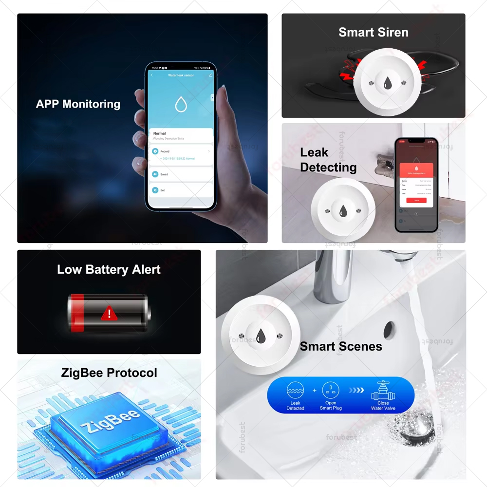 Smart Zigbee Water Leakage Sen - مراجعة Smart Home Water Level Sensor وسعره
