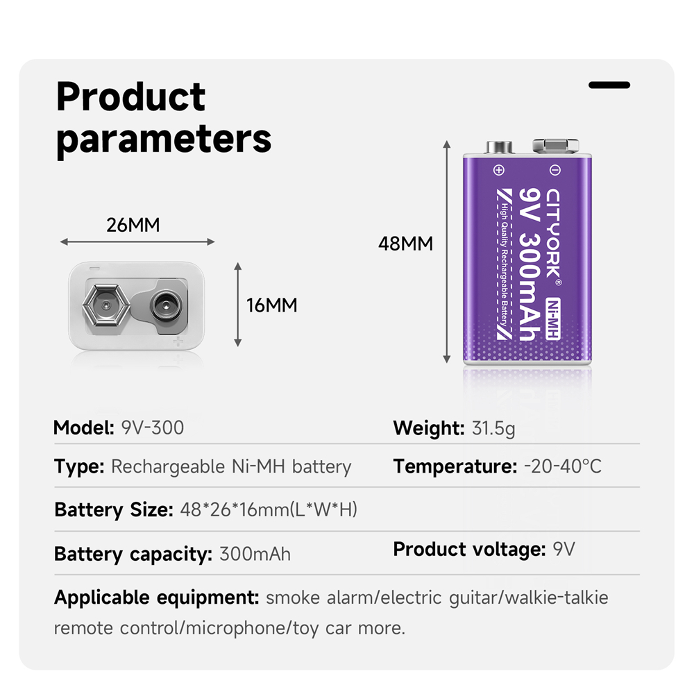 9V 6F22 NiMH Rechargeable Batt - مراجعة Smart Smoke Detector وسعره