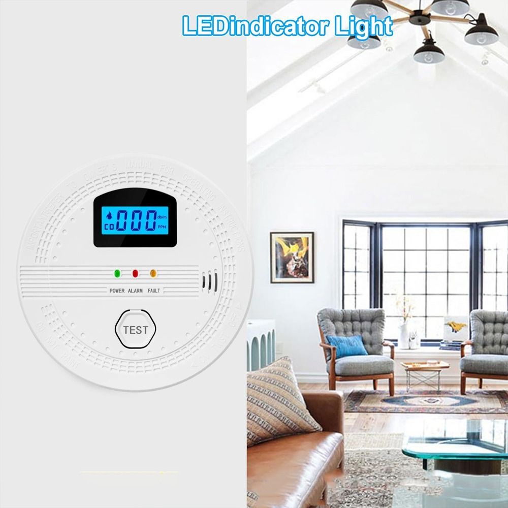 LCD Digital Display 2 in 1 CO  - مراجعة Smart Smoke Detector وسعره
