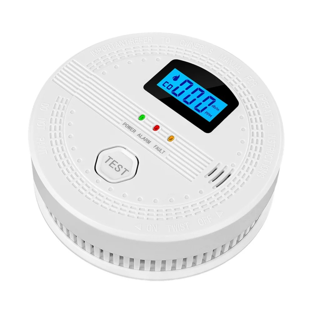 LCD Digital Display 2 in 1 CO  - مراجعة Smart Smoke Detector وسعره