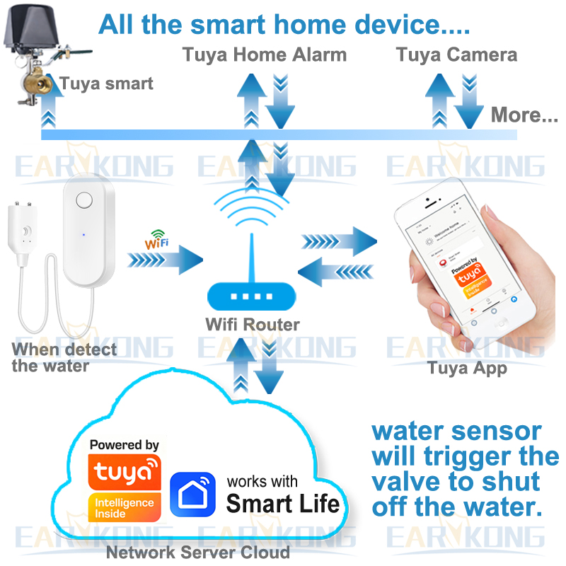 Tuya WiFi Smart Water Leak Sen - مراجعة Smart Home Green وسعره