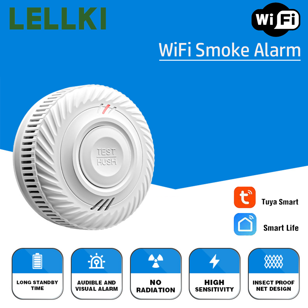 LELLKI WiFi Smoke Detector Lon - مراجعة Smart Smoke Detector وسعره